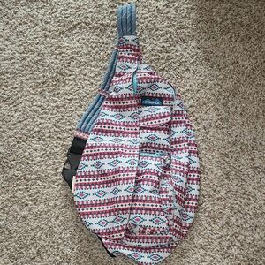 Kavu Aztec Sling Bag in Red and Blue